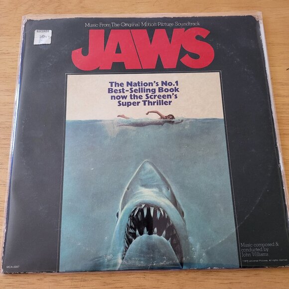 Jaws Original Movie Soundtrack 1975 Vinyl Record MCA-2087 Spielberg Williams LPC - Picture 1 of 10